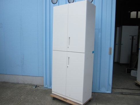 上下書庫セット　鍵あり　ホワイト　コクヨ製エディア　900ｘ450ｘ2150