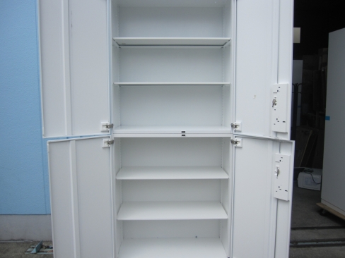 上下書庫セット　鍵あり　ホワイト　コクヨ製エディア　900ｘ450ｘ2150
