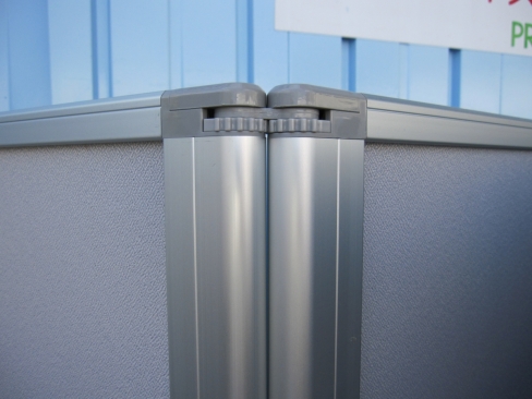 折りたたみ5連パーテーション　グレー　W4500　H1800　※業販不可