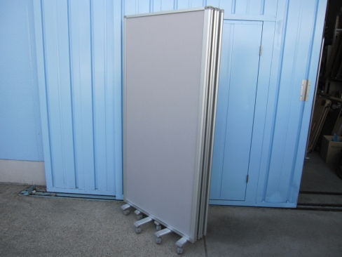 折りたたみ5連パーテーション　グレー　W4500　H1800　※業販不可