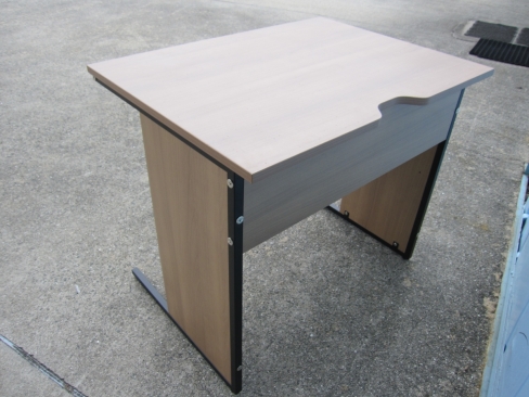 事務机　平デスク　木目　800ｘ600ｘ700　ワークデスク