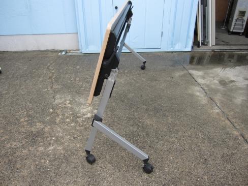 会議テーブル　木目チーク　1800ｘ450ｘ720　イトーキ製　スタックテーブル