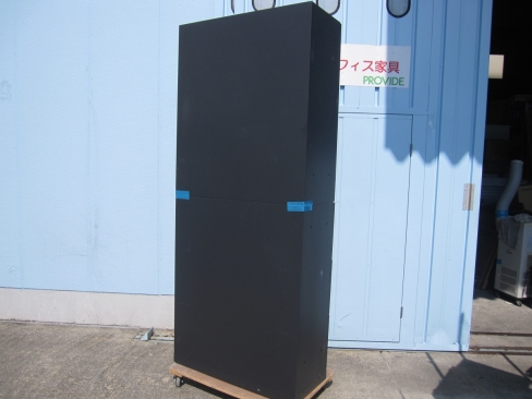 上下書庫セット　両開き/3段ラテラル　鍵あり　ブラック　900ｘ400ｘ2140　イトーキ製エス