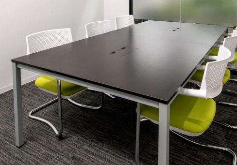 会議テーブル　フリーアドレステーブル　ダークブラウン　2100ｘ900　※テーブルのみ