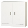 「新品」 両開き書庫 完成品 カギ2本付 ホワイト 日本製 P303-AW 33書庫