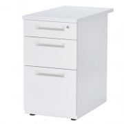 「新品」 3段脇机 完成品 ホワイト カギ各2本付 PDTE047-3-W  サイドデスク