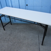 折りたたみテーブル　Ｗ1500　Ｄ450　ホワイト