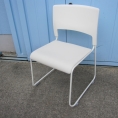 会議用チェア ホワイト スタッキングチェア