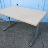 会議テーブル T字脚 1200x750x700 木目チーク