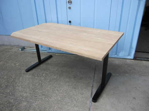 会議テーブル　チーク　1500ｘ900ｘ720　Ｔ字脚