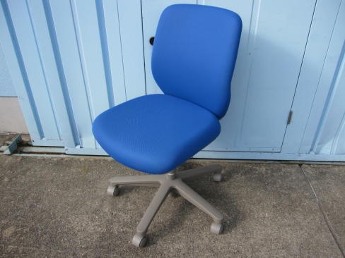 事務イス　コクヨ製セディスタチェア　ブルー　肘なし　CRS-G420F3