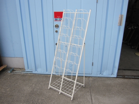 2列7段カタログスタンド　ホワイト　530ｘ450ｘ1420