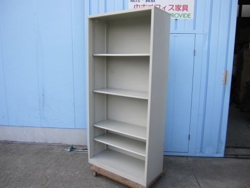 オープン書庫　ニューグレー　880ｘ400ｘ1850　プラス製