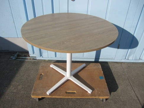 丸テーブル　木目チーク　φ900　H720