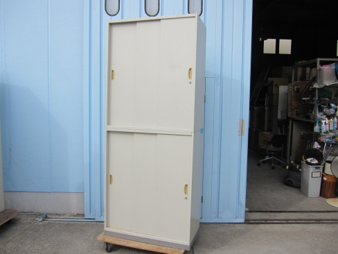 上下書庫セット　鍵あり　ニューグレー　900ｘ450ｘ2150　ナイキ製