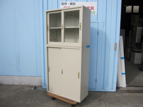 特価！　上下書庫セット　鍵無し　ニューグレー　880ｘ400ｘ1860