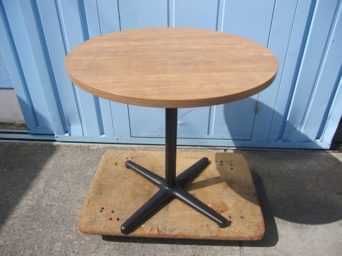 丸テーブル　φ750　H720　イトーキ製ノットワーク　木目チーク　TLLP-07CJT-22