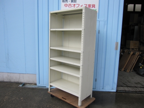 ボルトレスラック　天地６段　横板・背板あり　ニューグレー　900ｘ450ｘ1800　オカムラ製