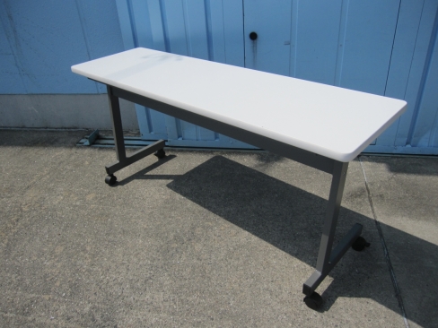 会議用テーブル　ホワイト　1500ｘ450ｘ700　スタックテーブル　