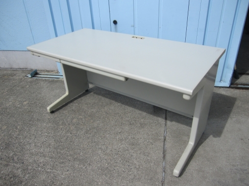 事務机　平デスク　ニューグレー　1400ｘ700ｘ700　プラス製