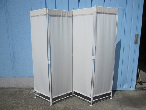 ４連パーテーション　アイボリー　1960ｘ1800