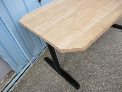 会議テーブル　チーク　1500ｘ900ｘ720　Ｔ字脚