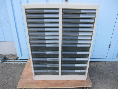 2列浅型8段深型5段クリアケース　ニューグレー　660ｘ400ｘ880