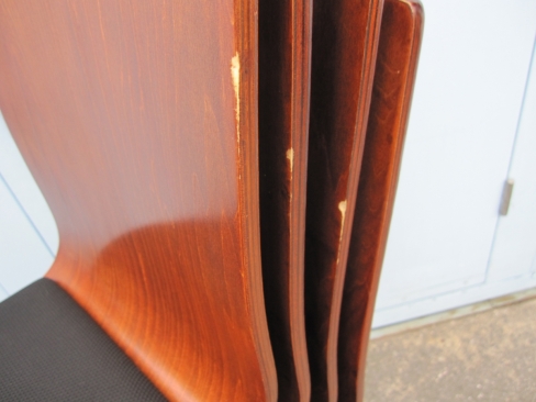 特価！　会議用チェア4台セット　背もたれ傷あり