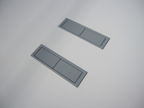 会議用テーブル　ホワイト　1500ｘ750ｘ720　配線ボックス付き　Ｔ字脚