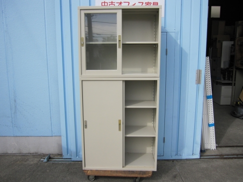 特価！　上下書庫セット　鍵無し　ニューグレー　880ｘ400ｘ1860