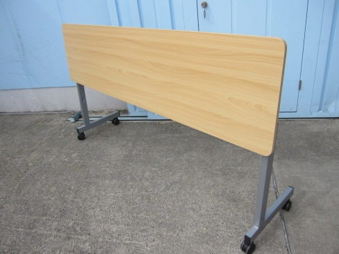 会議用テーブル　チーク　1800ｘ450ｘ705　スタックテーブル