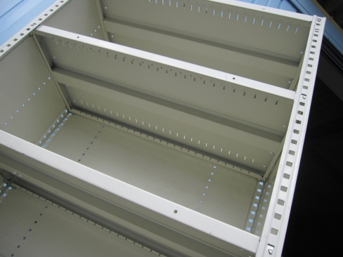 ボルトレスラック　天地６段　横板・背板あり　ニューグレー　900ｘ450ｘ1800　オカムラ製