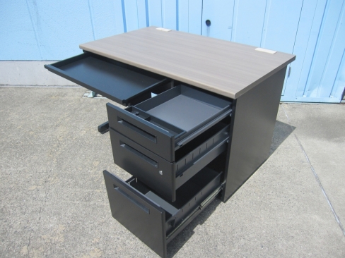 事務机　片袖デスク　ブラック　1200ｘ700ｘ720　鍵無し作成不可