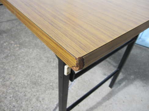 折りたたみテーブル　1800ｘ600ｘ700　木目