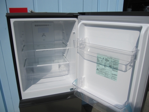 ２ドア冷蔵庫　2023年製　アクア　AQR-14N(S)　ブラック　495ｘ573ｘ1193