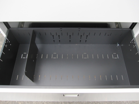 上下書庫セット　鍵あり　ホワイト　両開き/3段ラテラル　オカムラ製レクトライン