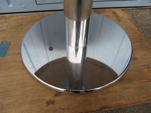 丸テーブル　木目チーク　φ900　H700