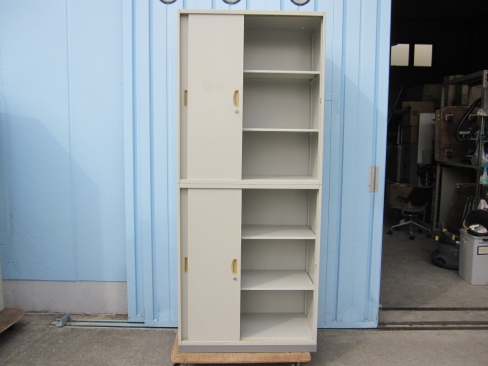 上下書庫セット　鍵あり　ニューグレー　900ｘ450ｘ2150　ナイキ製