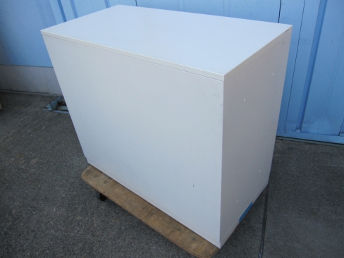 浅型8段深型4段クリアケース　ホワイト　900ｘ450ｘ780　天板付き