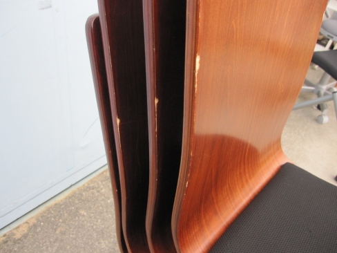 特価！　会議用チェア4台セット　背もたれ傷あり