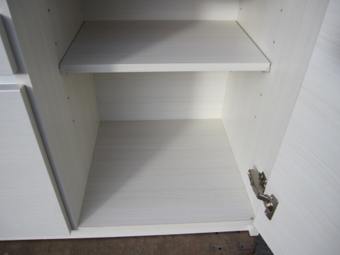 食器棚　オープンボード　900ｘ450ｘ1800　ホワイト木目　上下分割できます