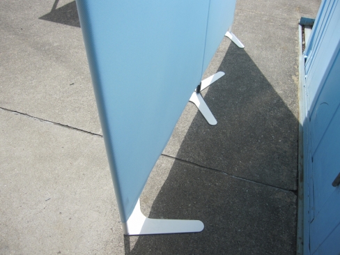 2連パーテーション　ライトブルー　1800ｘ1800　折り畳みパーテｰション