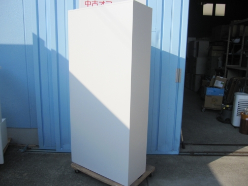 引違い書庫　鍵あり　ホワイト　880ｘ380ｘ1860