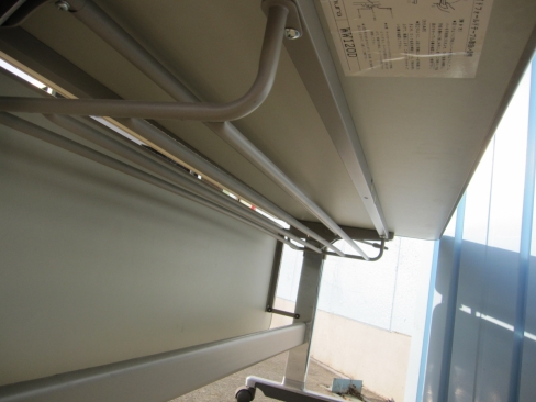 会議テーブル　1500ｘ600ｘ700　スタックテーブル　幕板あり　ニューグレー