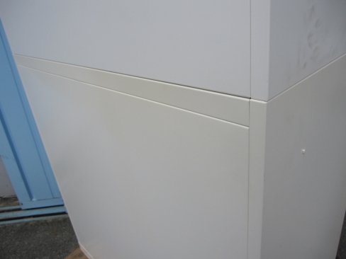 上下書庫セット　ホワイト　鍵あり　800ｘ400ｘ1760　オカムラ製ヴィラージュ　多少日焼けあり