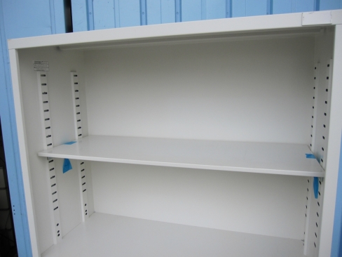 上下書庫セット　ホワイト　鍵あり　880ｘ380ｘ1850　生興製