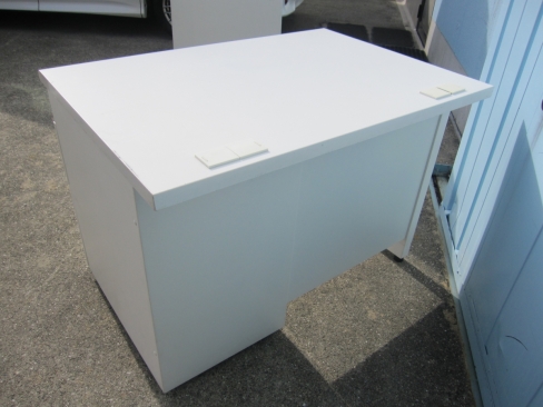 事務机　片袖デスク　ホワイト　鍵無し　1000ｘ700ｘ700