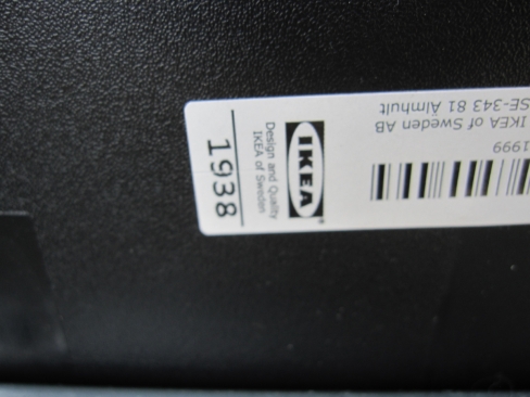 折りたたみイス　ブラック　イケア製　樹脂製　　　