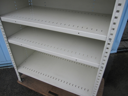 ボルトレスラック　天地６段　横板・背板あり　ニューグレー　900ｘ450ｘ1800　オカムラ製