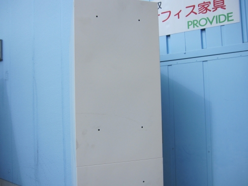 上下書庫セット（引き/引き）　鍵あり　ホワイト　800ｘ400ｘ1850　オカムラ製